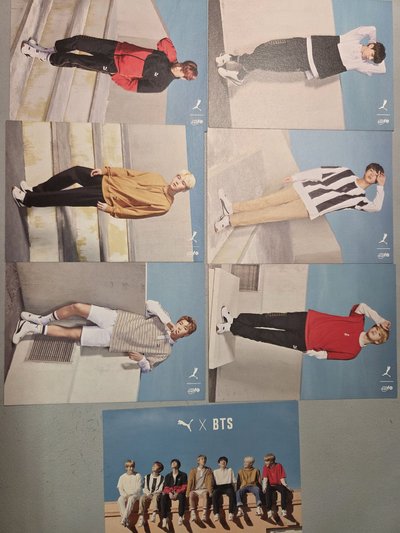 防彈少年團 puma 聯名鞋 明信片
