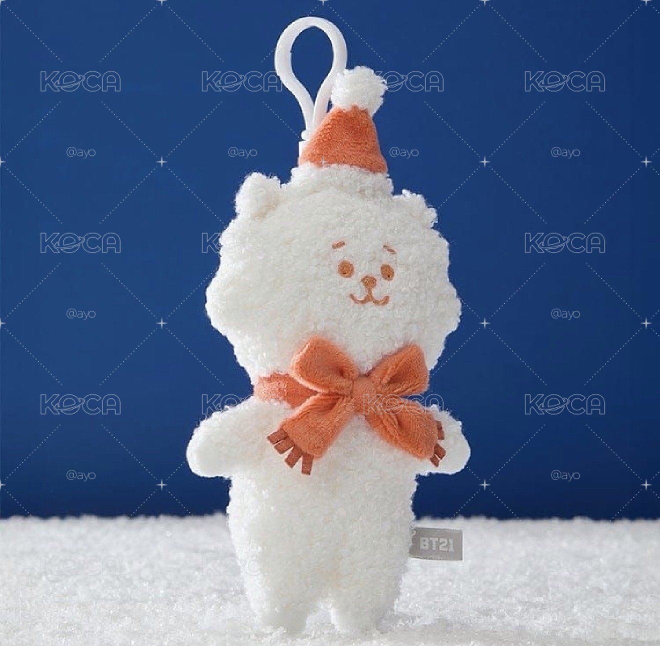BT21 SNOWMAN PLUSH KEYRING