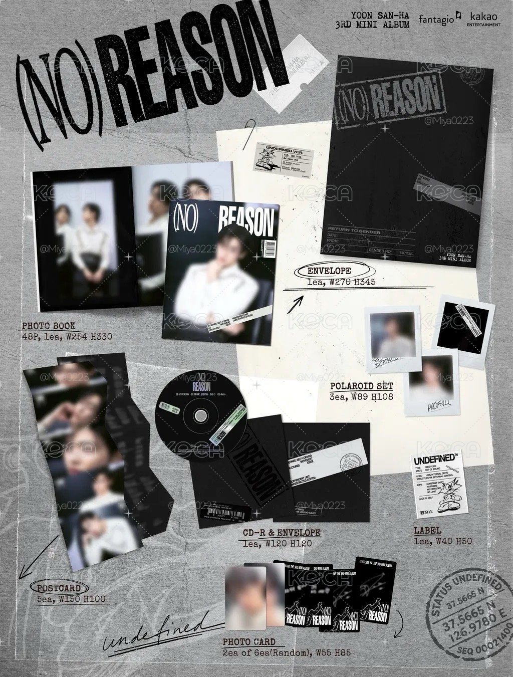 YOON SAN-HA 3RD MINI ALBUM [NO REASON]  未拆專