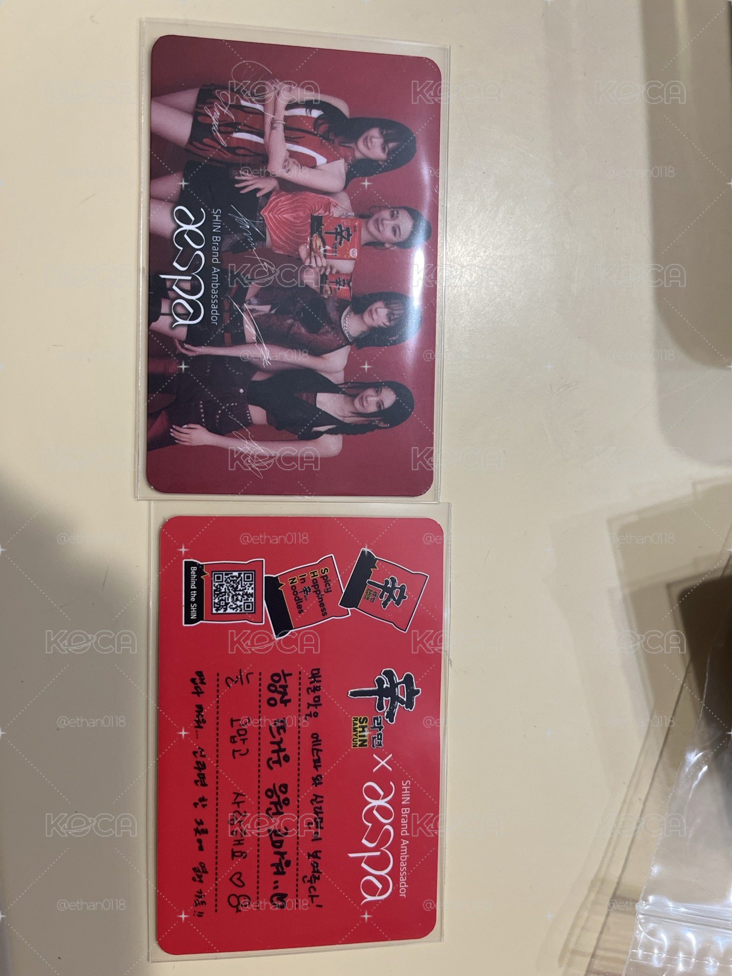 辛拉麵代言卡(免包手）