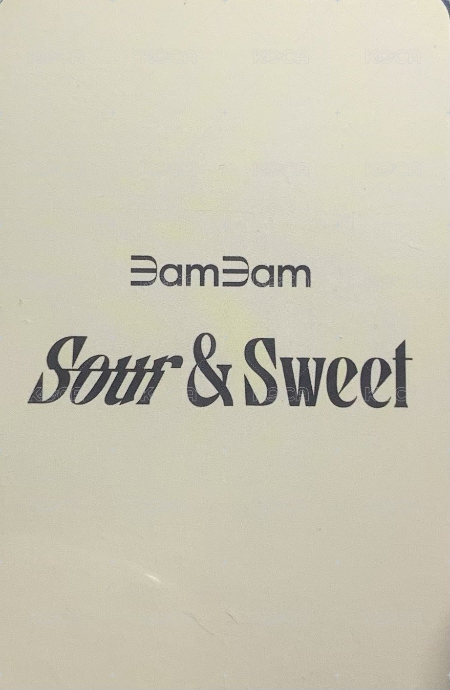 Sour & Sweet am 特典卡  背面