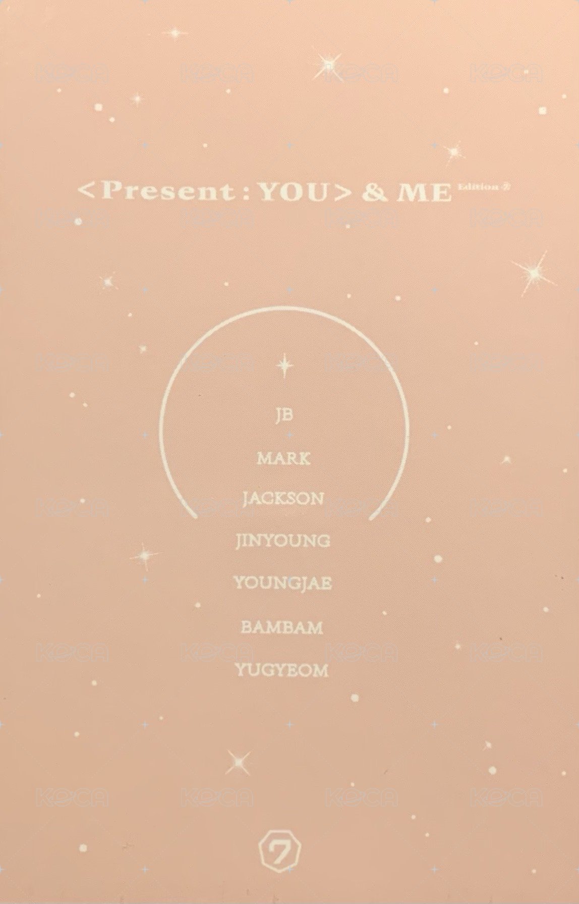 &ME Edition 專輯卡  背面