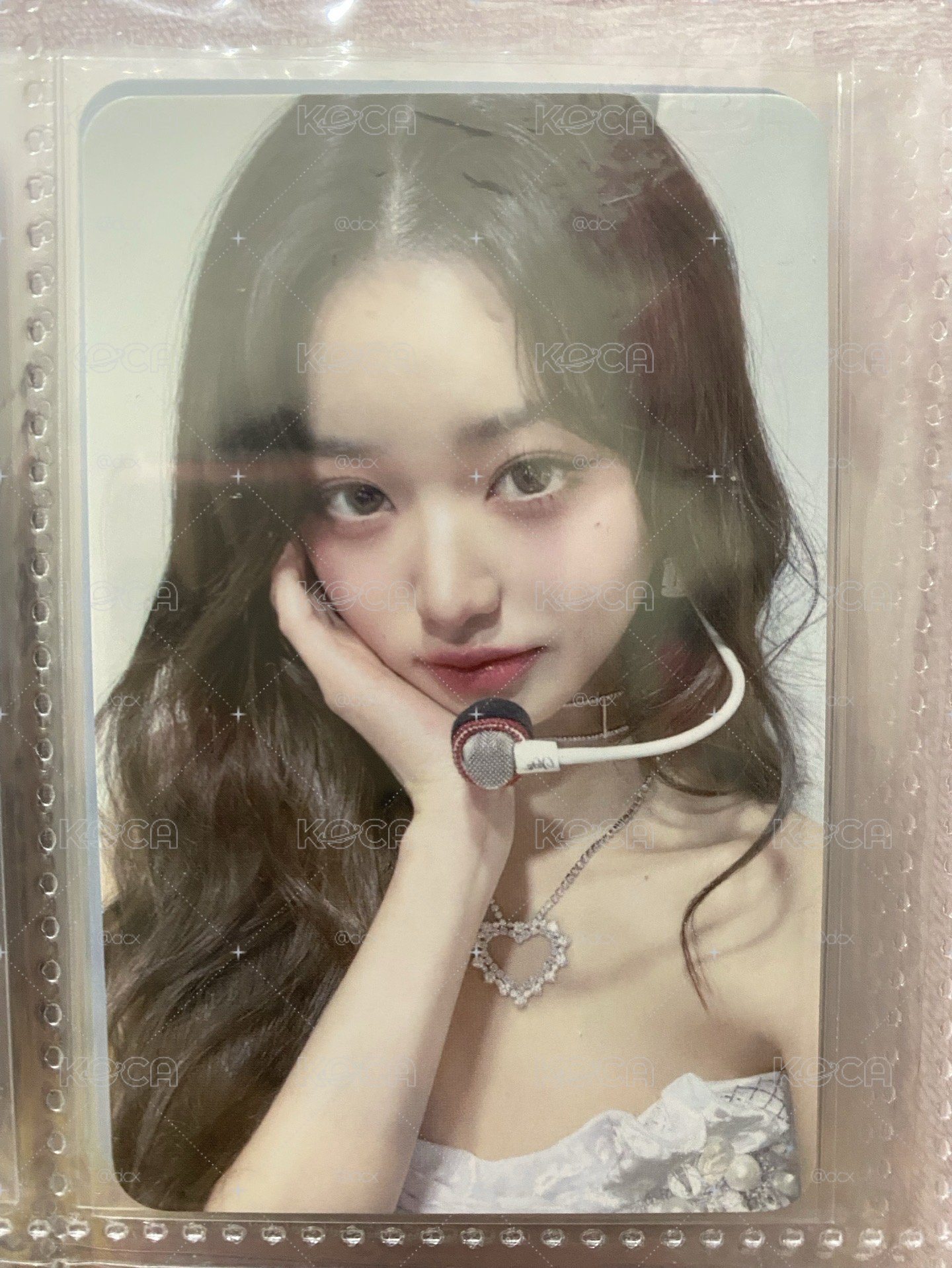 IVE 張員瑛 Wonyoung IVE EMPATHY sw 5.0 愛心項鍊白衣耳麥員