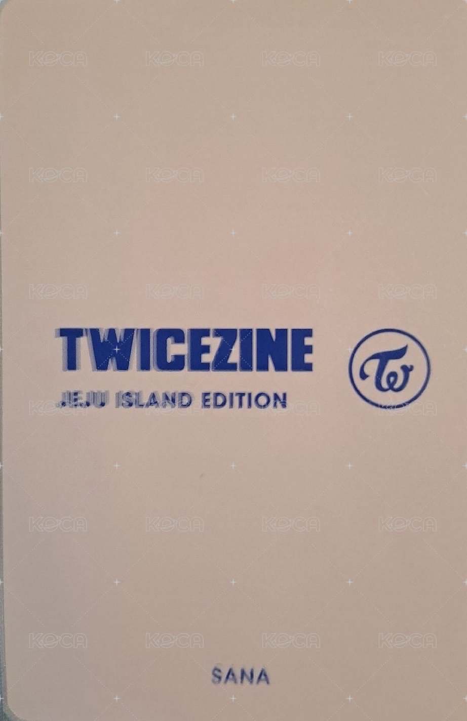 TWICEZINE JEJU Ed. 周邊卡 雜誌卡 背面