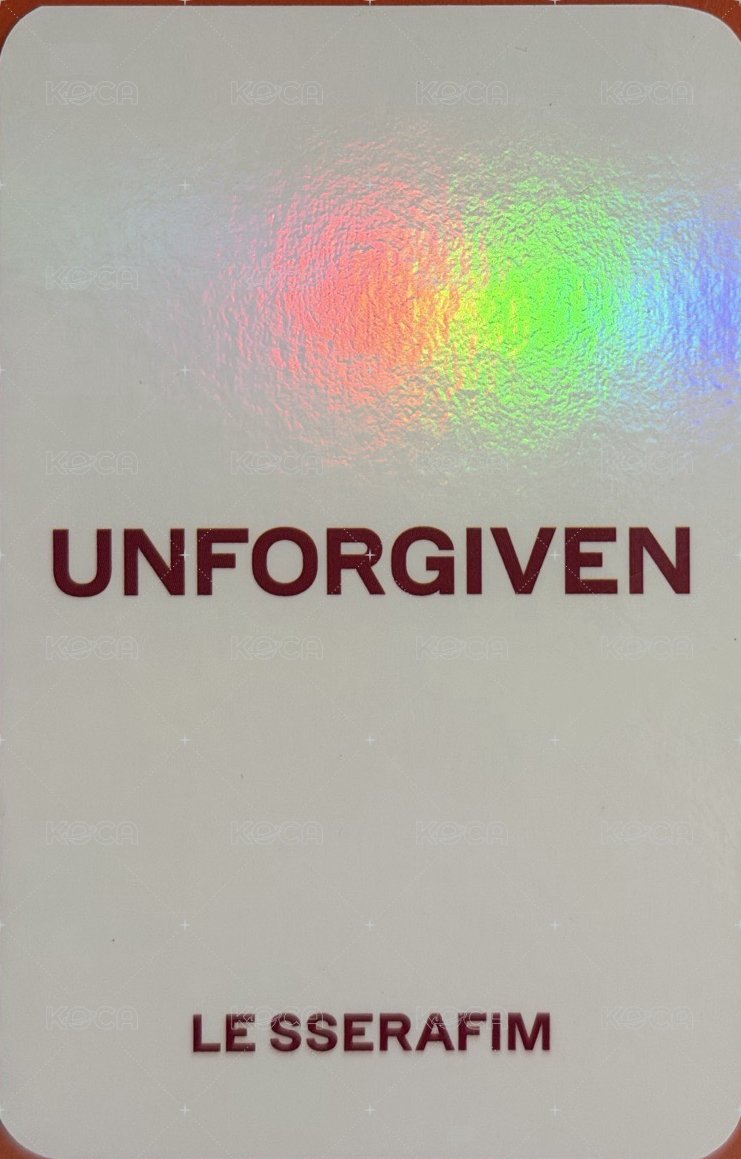 UNFORGIVEN mk 特典卡 閃卡 背面