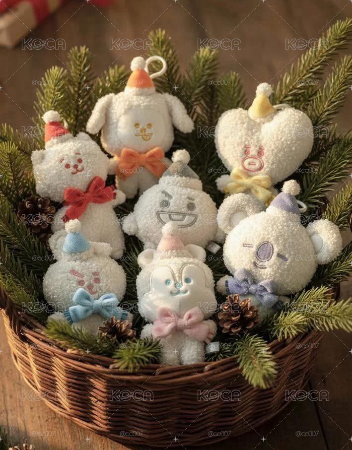 BT21 雪人系列 吊飾娃娃