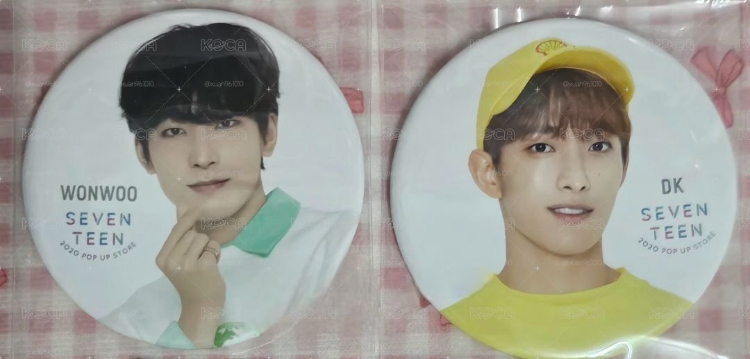 SEVENTEEN 2020 POP UPSTORE 全圓佑  李碩珉  徽章