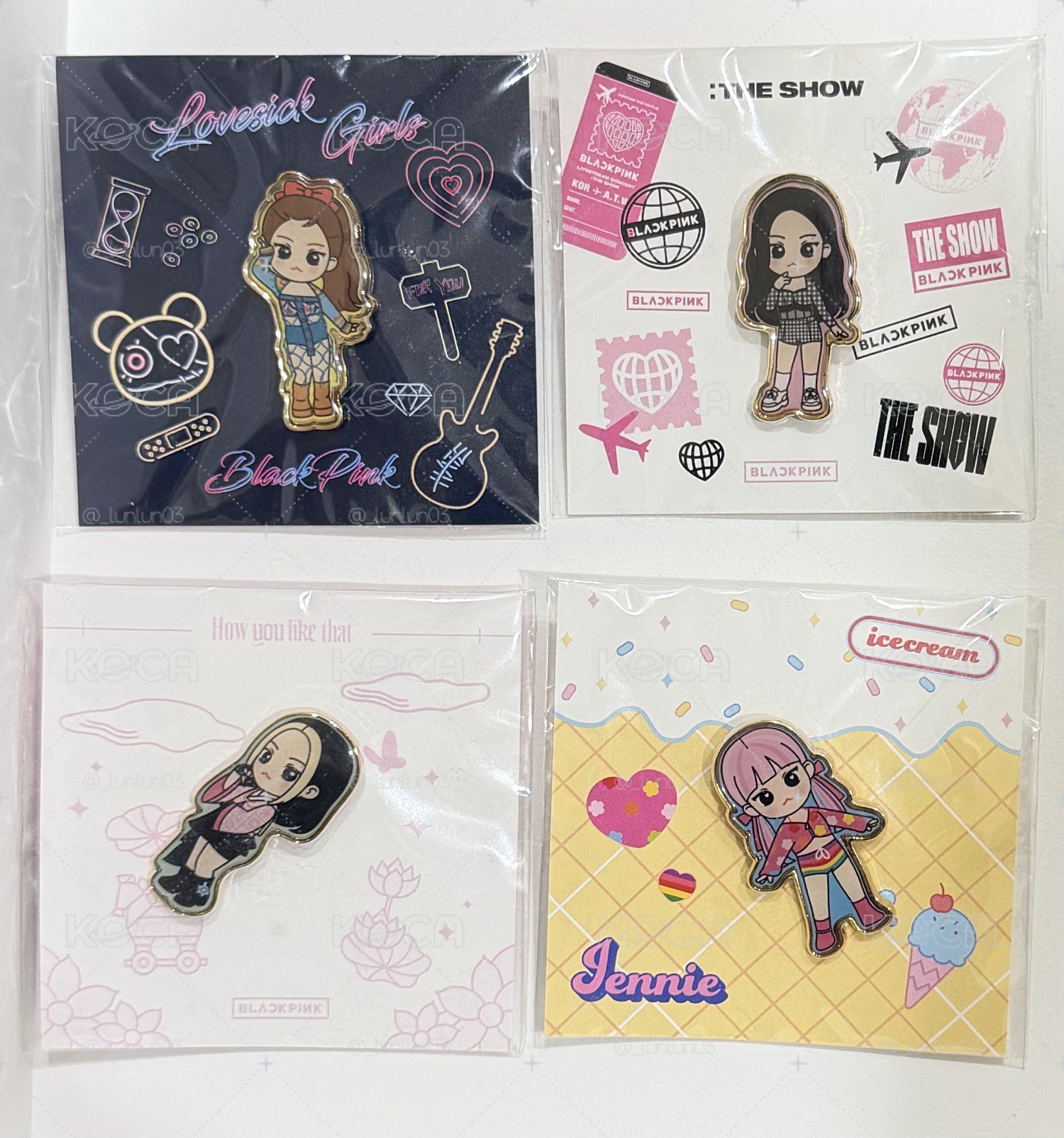 Jennie徽章一套