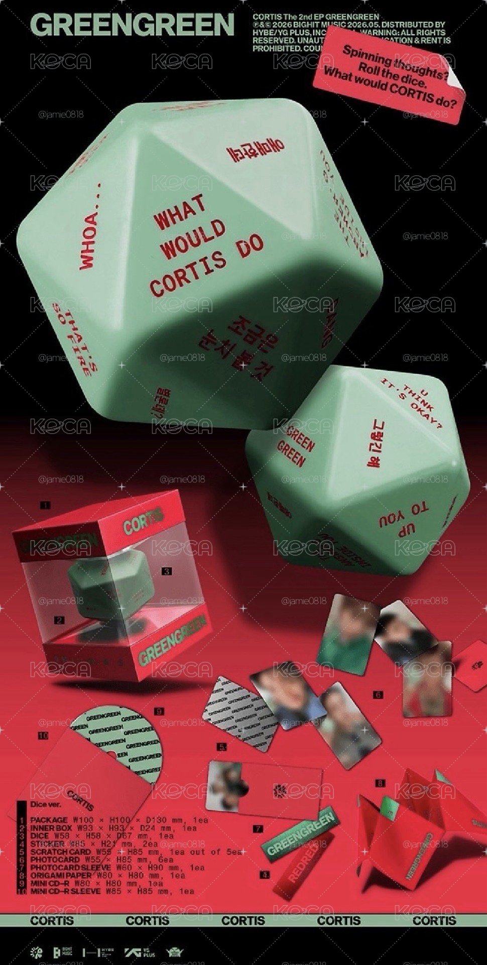 Cortis 骰子全專 凡刮卡