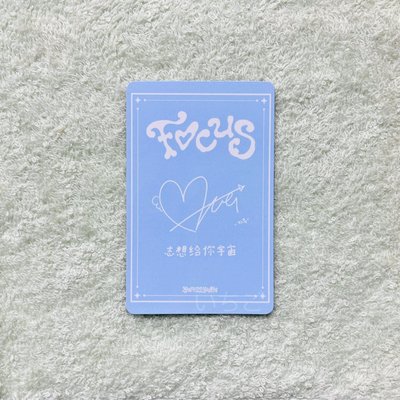 Jiwoo🍓FOCUS KMS線上簽售特典1.0 中文卡背