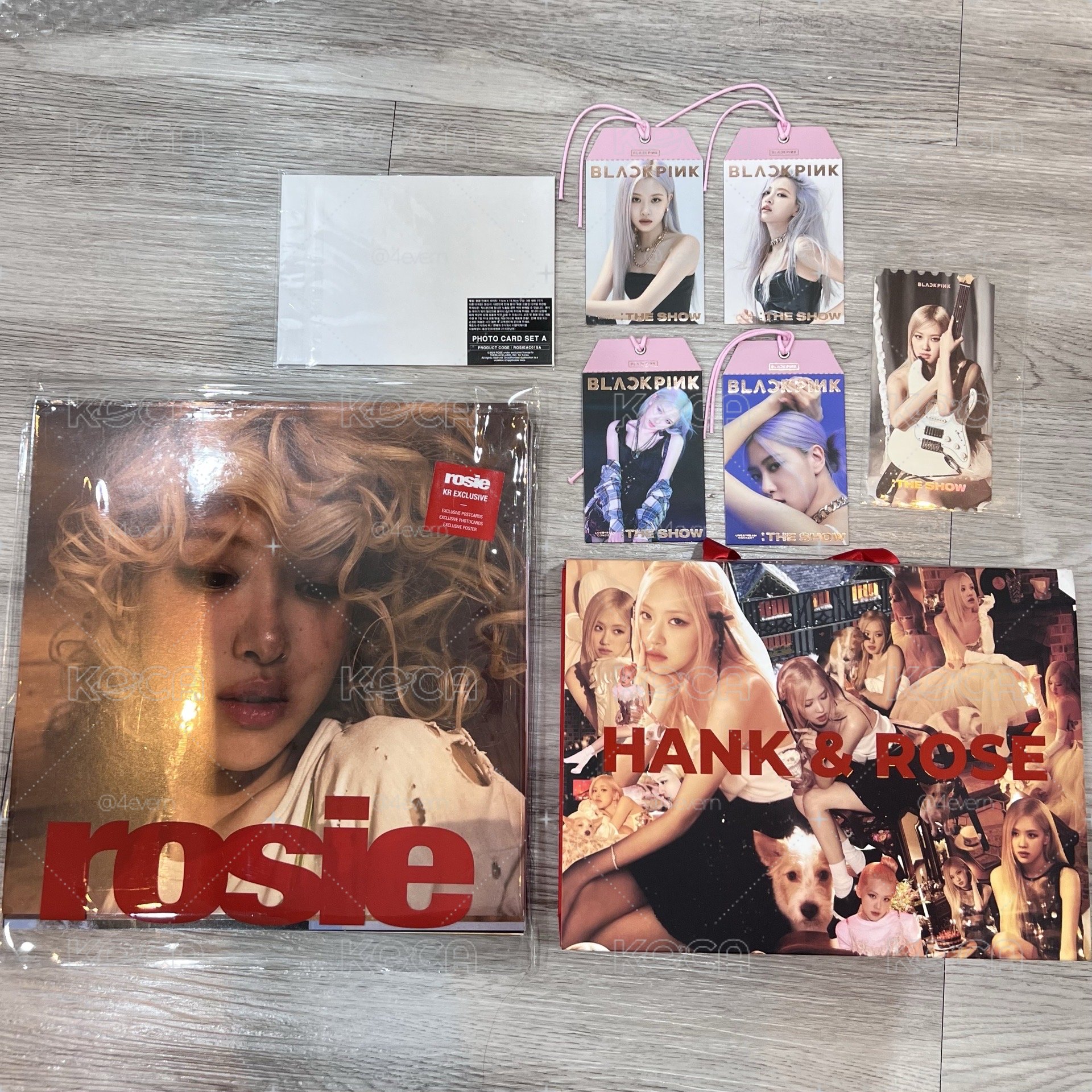Rose hank年曆+r版空專+照片組全新+行李吊牌+吉他肉票根