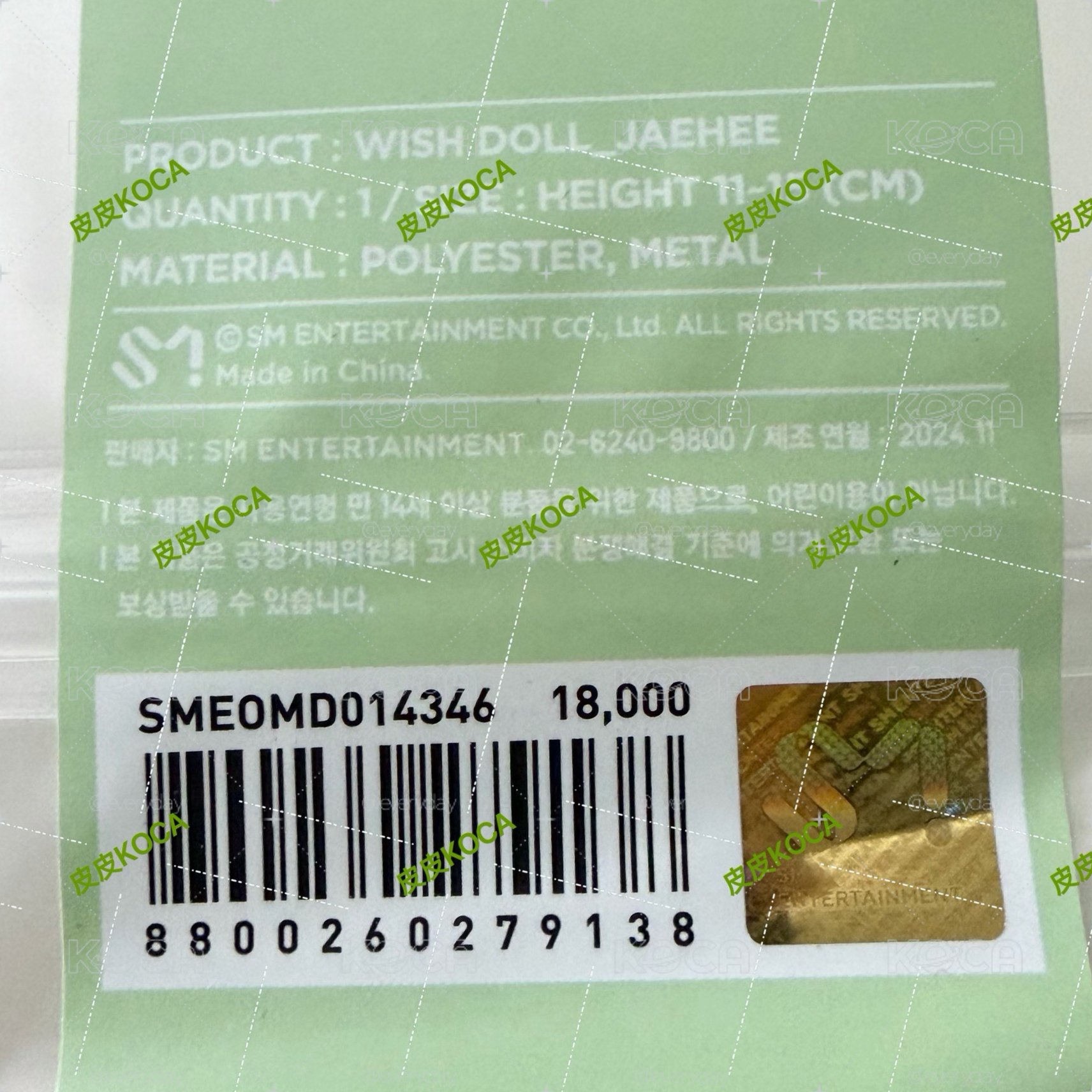 現貨 全新未拆NCT WISH 原皮娃 wish doll