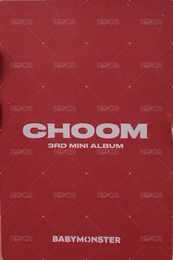 춤 (CHOOM) Fnac 歐洲 特典卡  背面