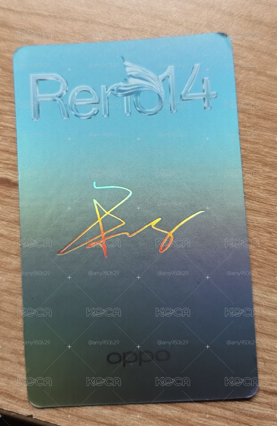 琦OPPO Reno14代言卡