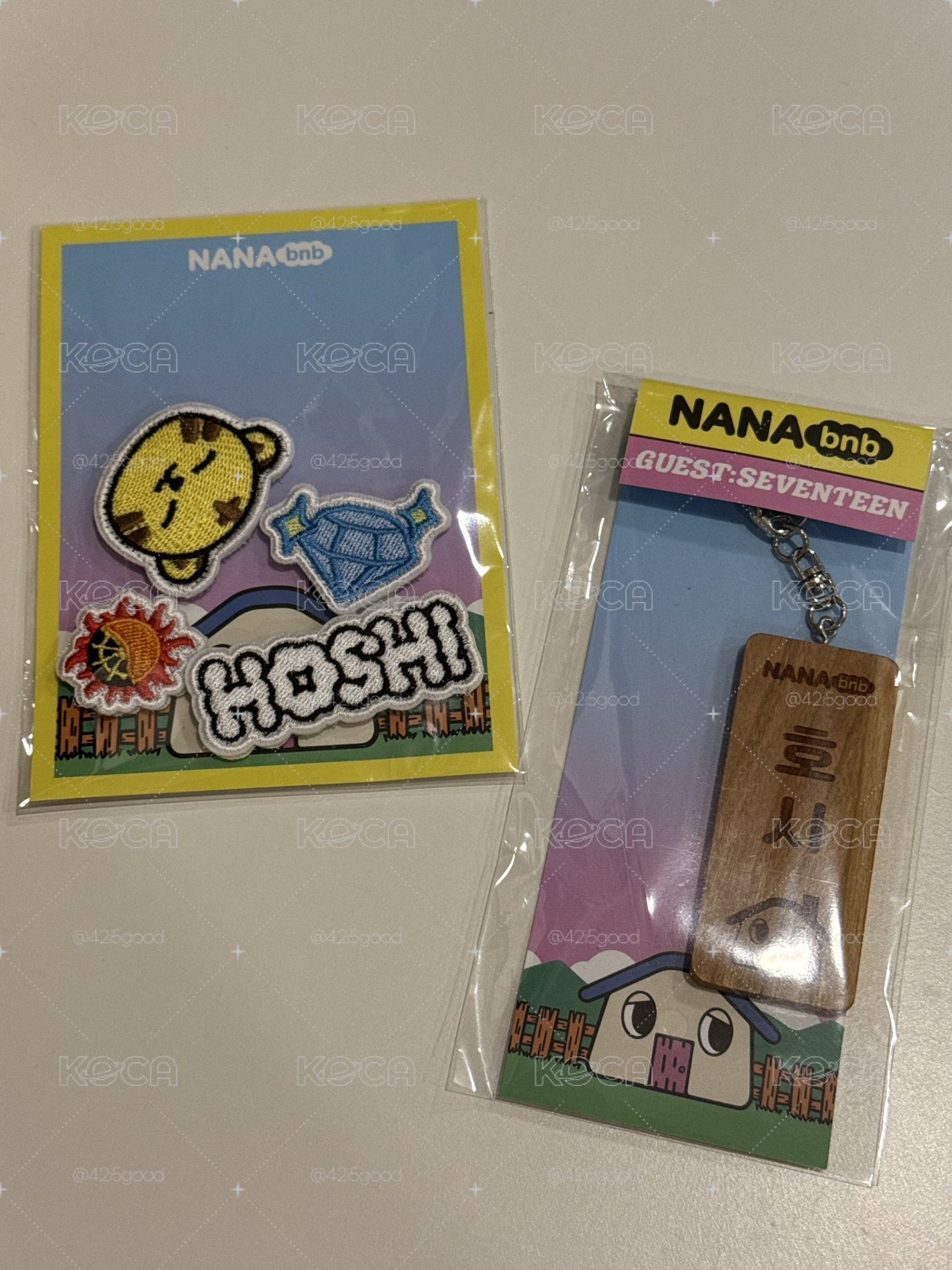 SEVENTEEN HOSHI NANA bnb 魔鬼氈布章 別針襟章 + 木牌吊飾
