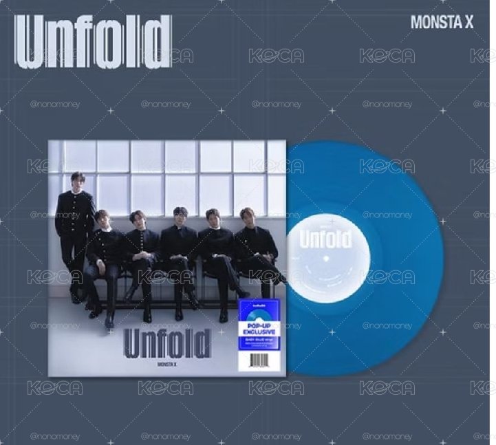 monsta x unfold LP黑膠唱片 藍色 已拆封 含小卡🐝