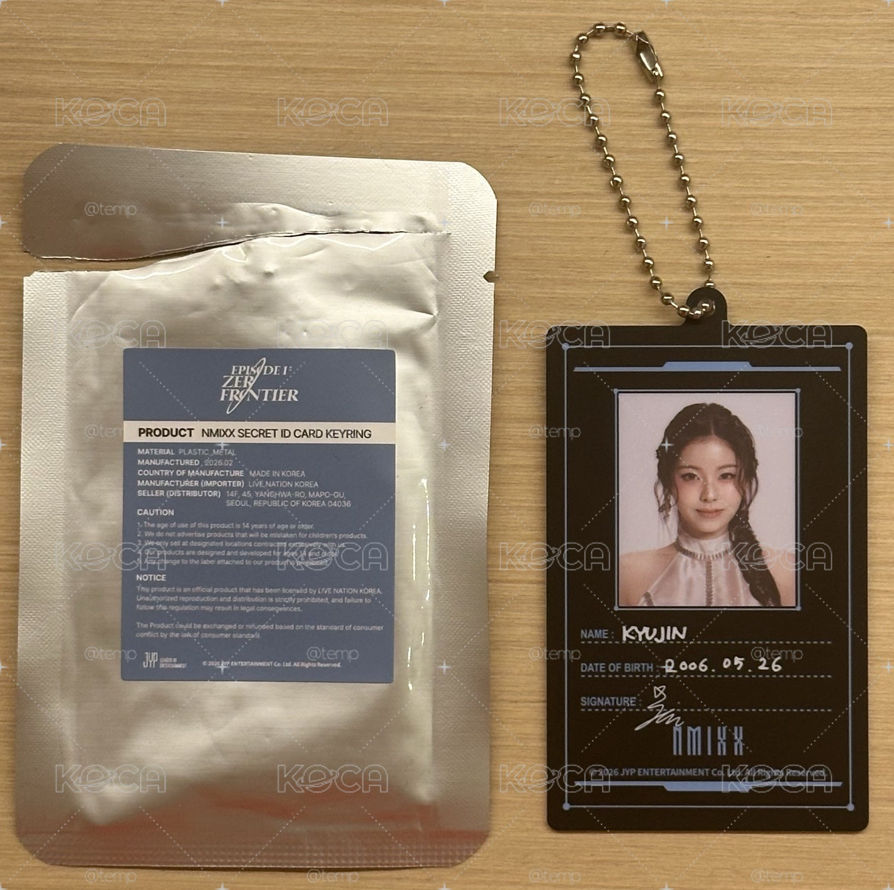 NMIXX Kyujin 美巡入場卡 + ID周邊