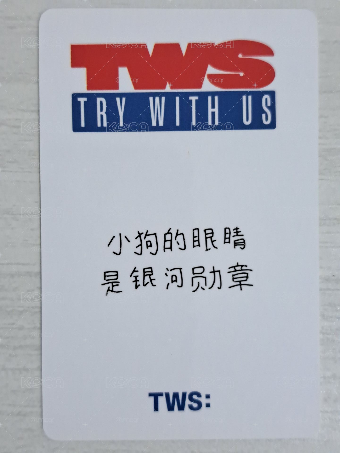 迷三 yzy 上海線下 簽售卡 道勳 小狗的眼睛是銀河勳章