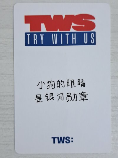 迷三 yzy 上海線下 簽售卡 道勳 小狗的眼睛是銀河勳章