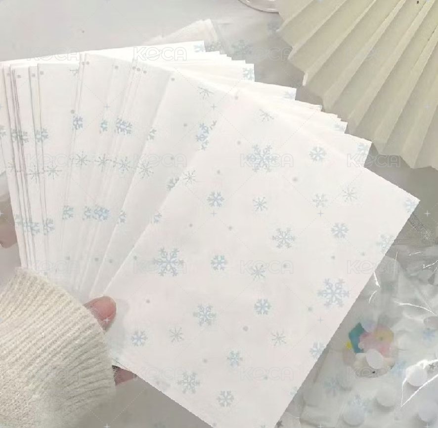 雪花平口紙袋5個