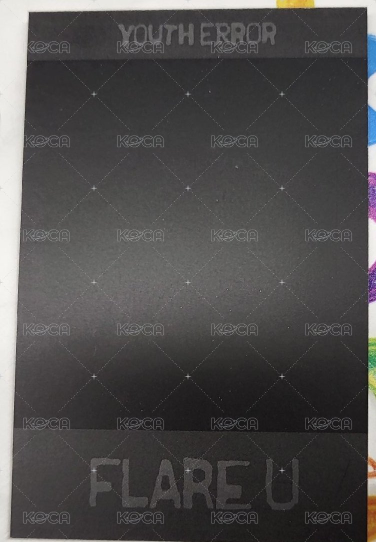 YOUTH ERROR Stationery Kit ver. 專輯卡  背面