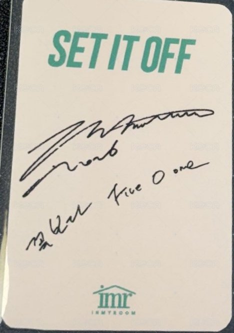 SET IT OFF inmyroom 線上 2.0 簽售卡 花樣 背面