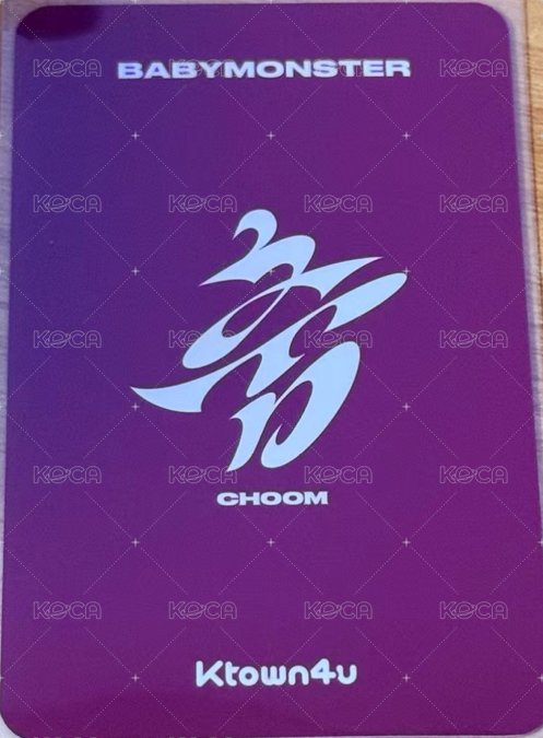춤 (CHOOM) k4 2.0 Unit A Ver. 特典卡 分隊卡 背面