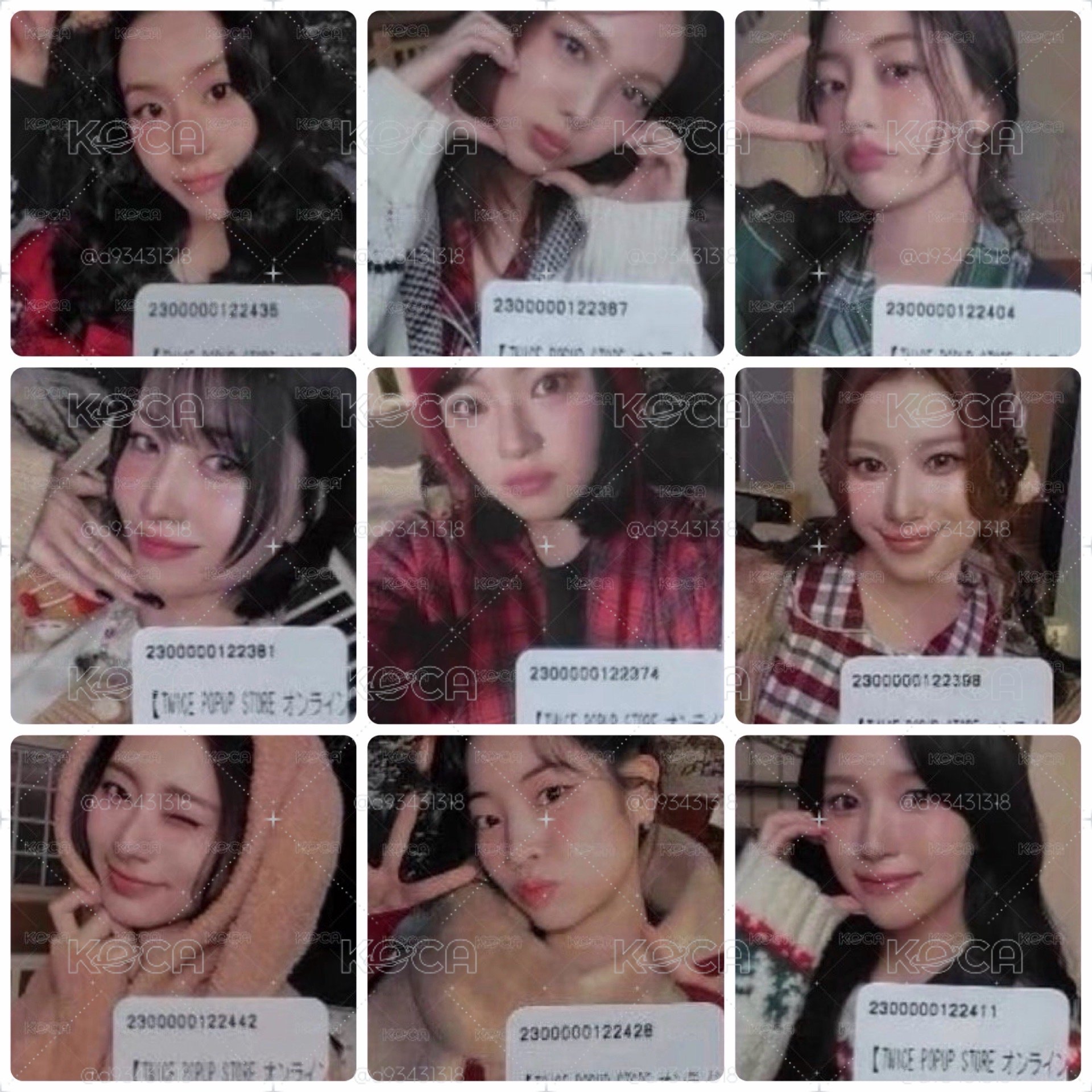 TWICE 冬日快閃一番賞 - F賞貼紙