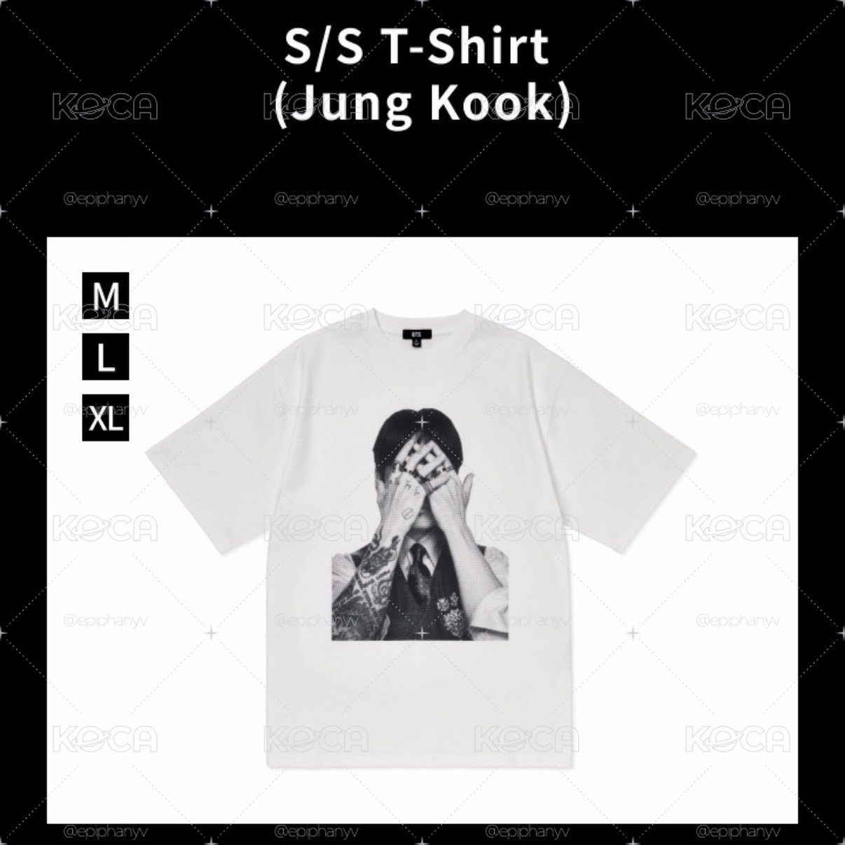JUNGKOOK / [標價含綁] S/S T-shirt M size 柾國擋臉T