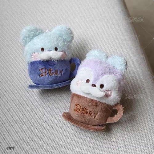 BT21 鬍子奶泡咖啡杯系列 吊飾