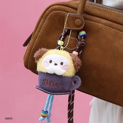 BT21 鬍子奶泡咖啡杯系列 吊飾