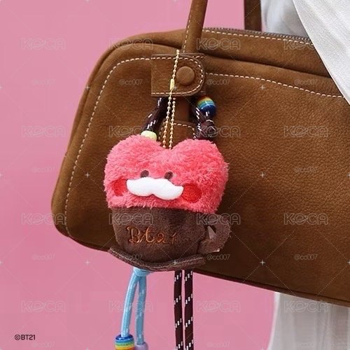 BT21 鬍子奶泡咖啡杯系列 吊飾
