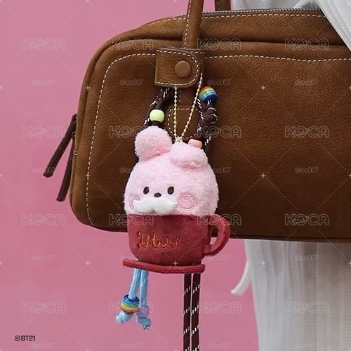 BT21 鬍子奶泡咖啡杯系列 吊飾