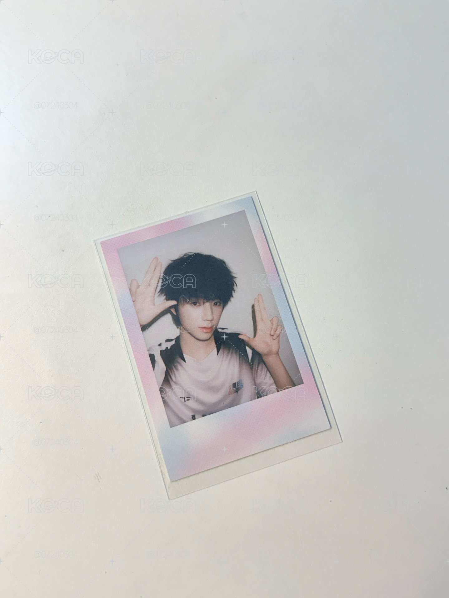 王櫓杰運動會 手寫卡背