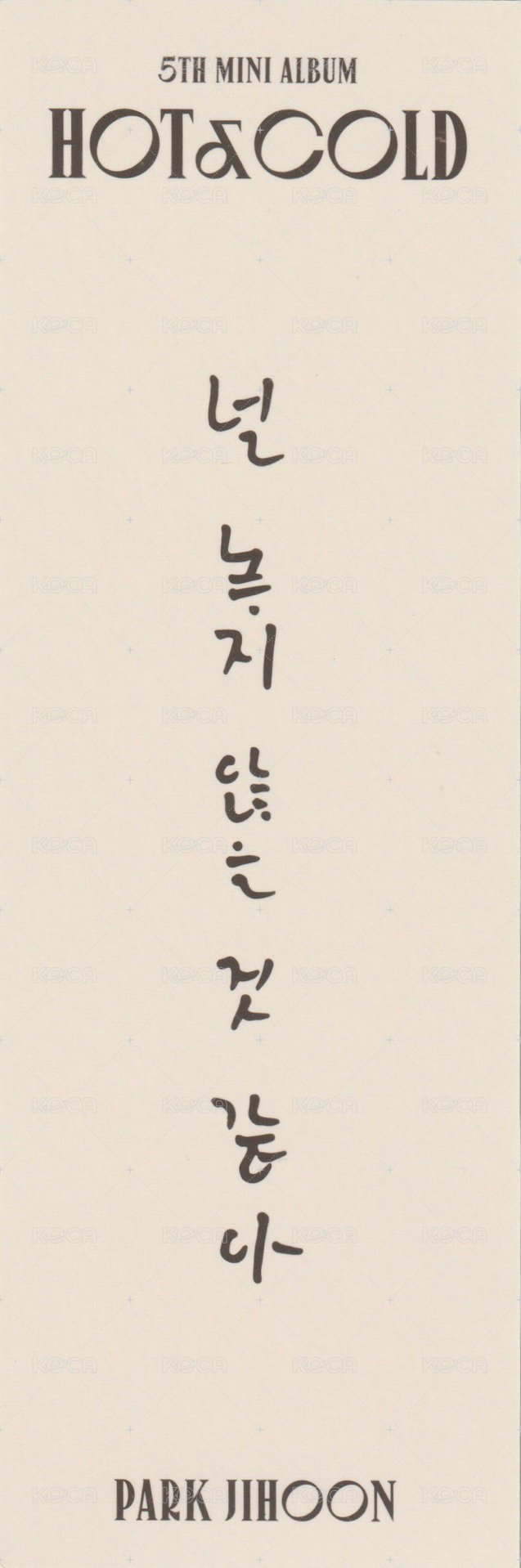 5th MINI 書籤  背面