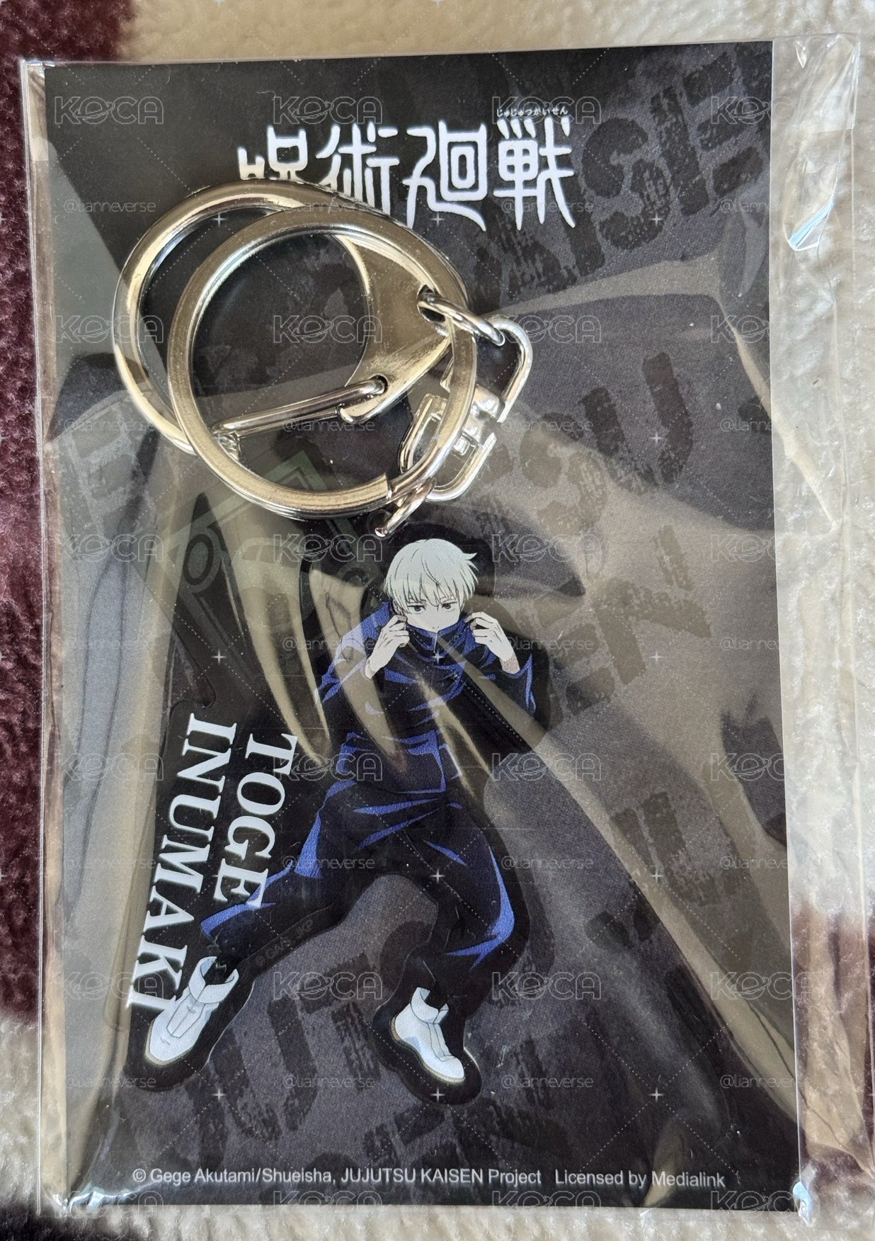 咒術迴戰展   鑰匙圈吊飾 咒術迴戰快閃限定 黑色壓克力鑰匙圈（狗卷棘）