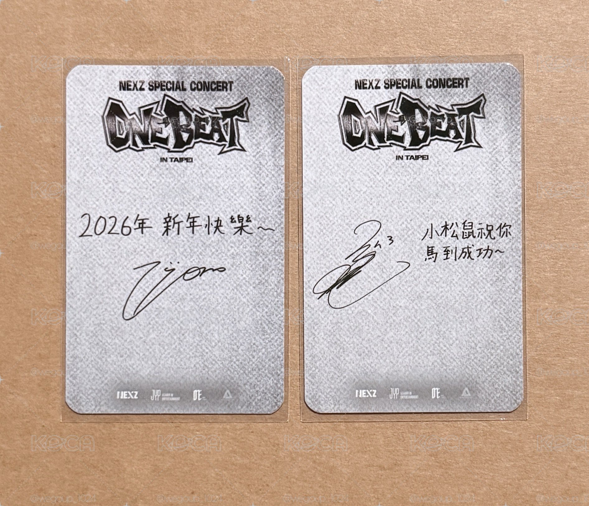 ONE BEAT演唱會 台北場 親簽卡