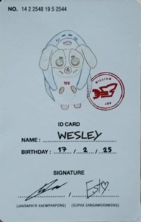 26/03再次販售 WESLEY 周邊卡 