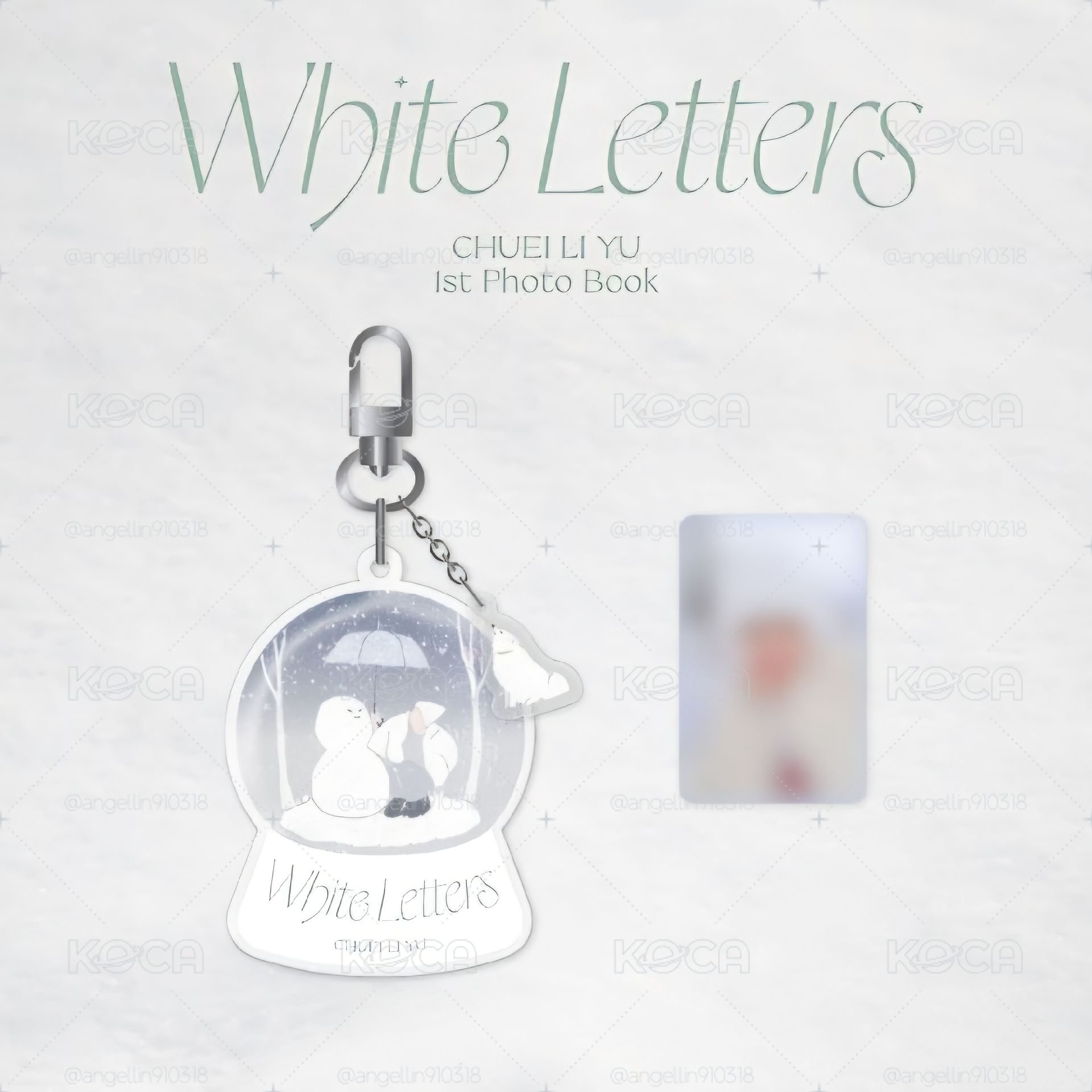 【預購】White Letters 寫真周邊雪球吊飾+小卡