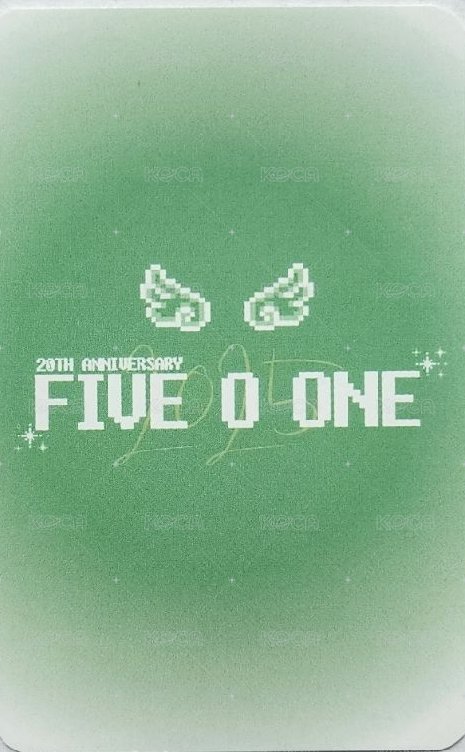 20周年演唱會 行李箱 周邊卡  背面
