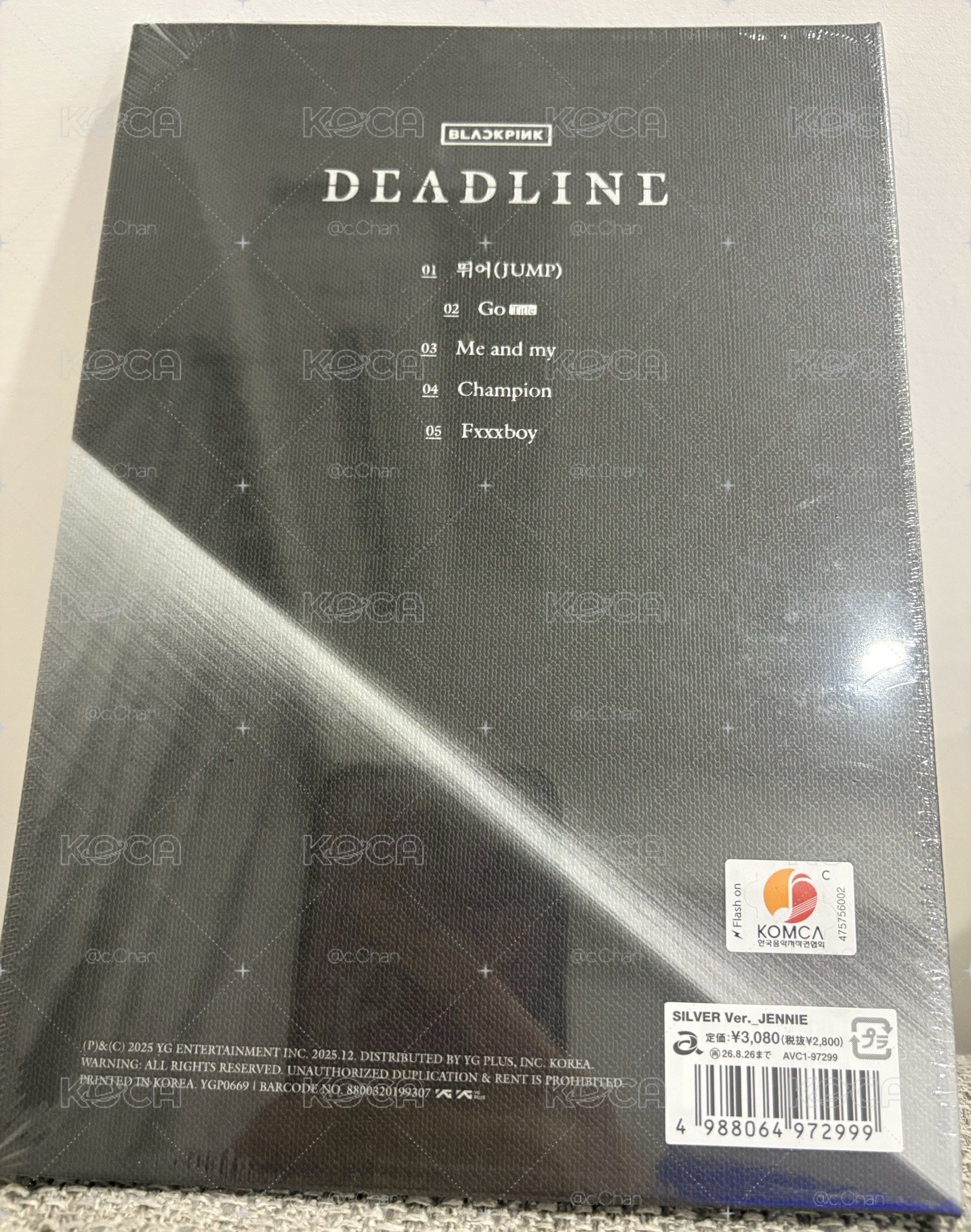 （Jennie）日版 DEADLINE SILVER專輯