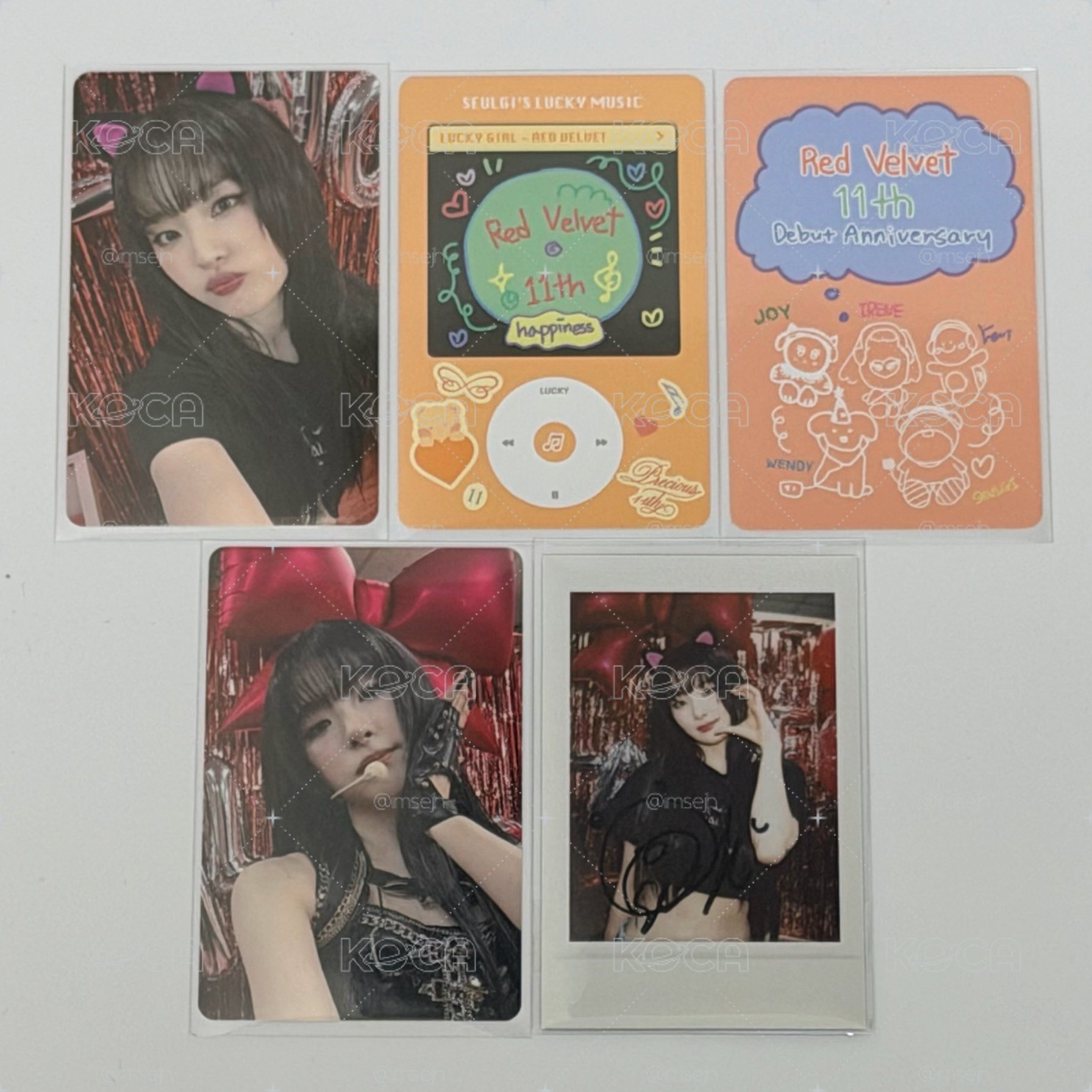 Seulgi 11週年周邊卡（幸運卡、毛巾卡）