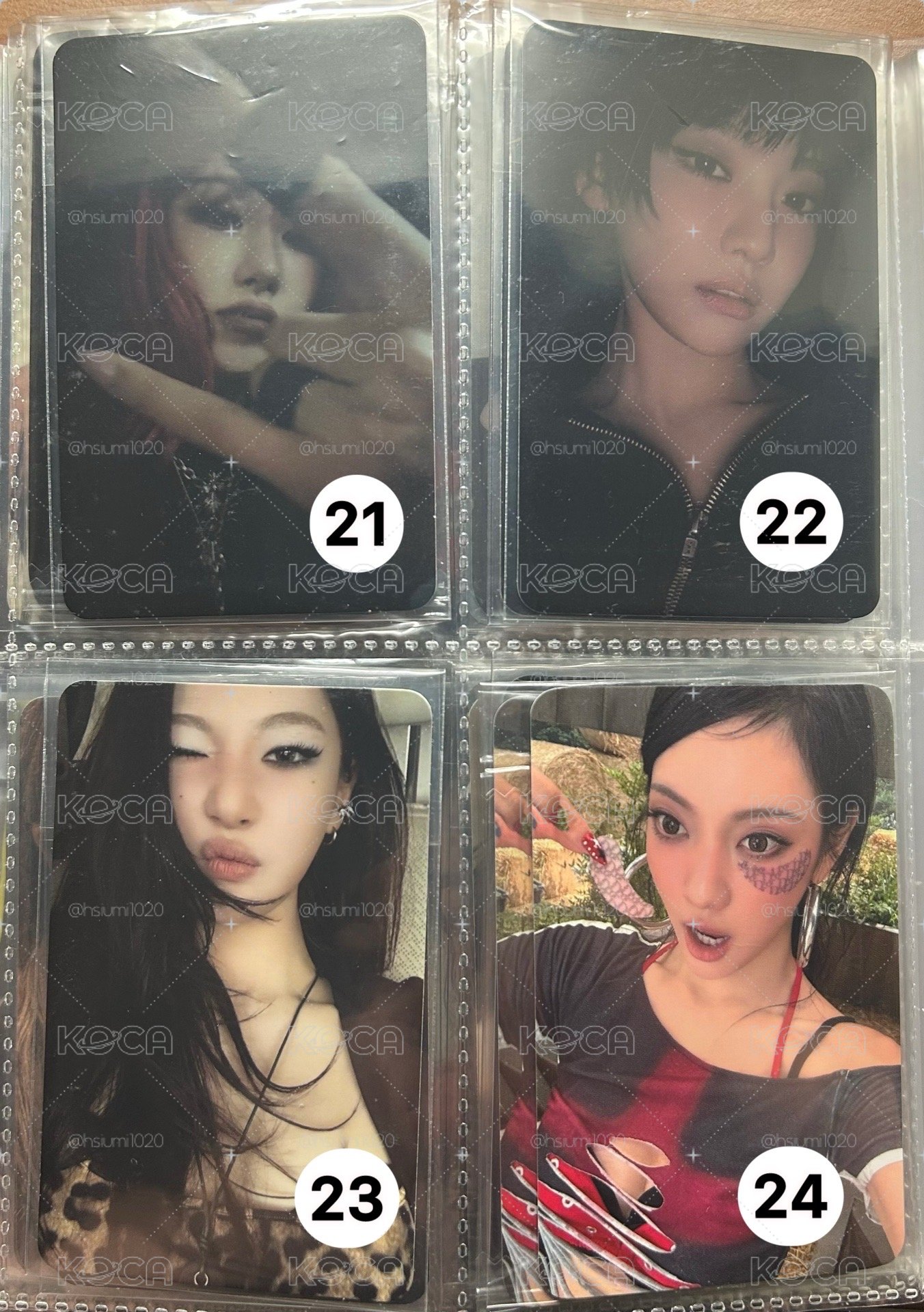 aespa Karina, Giselle, Ningning 專卡、特典卡、周邊卡小盤（可拆）