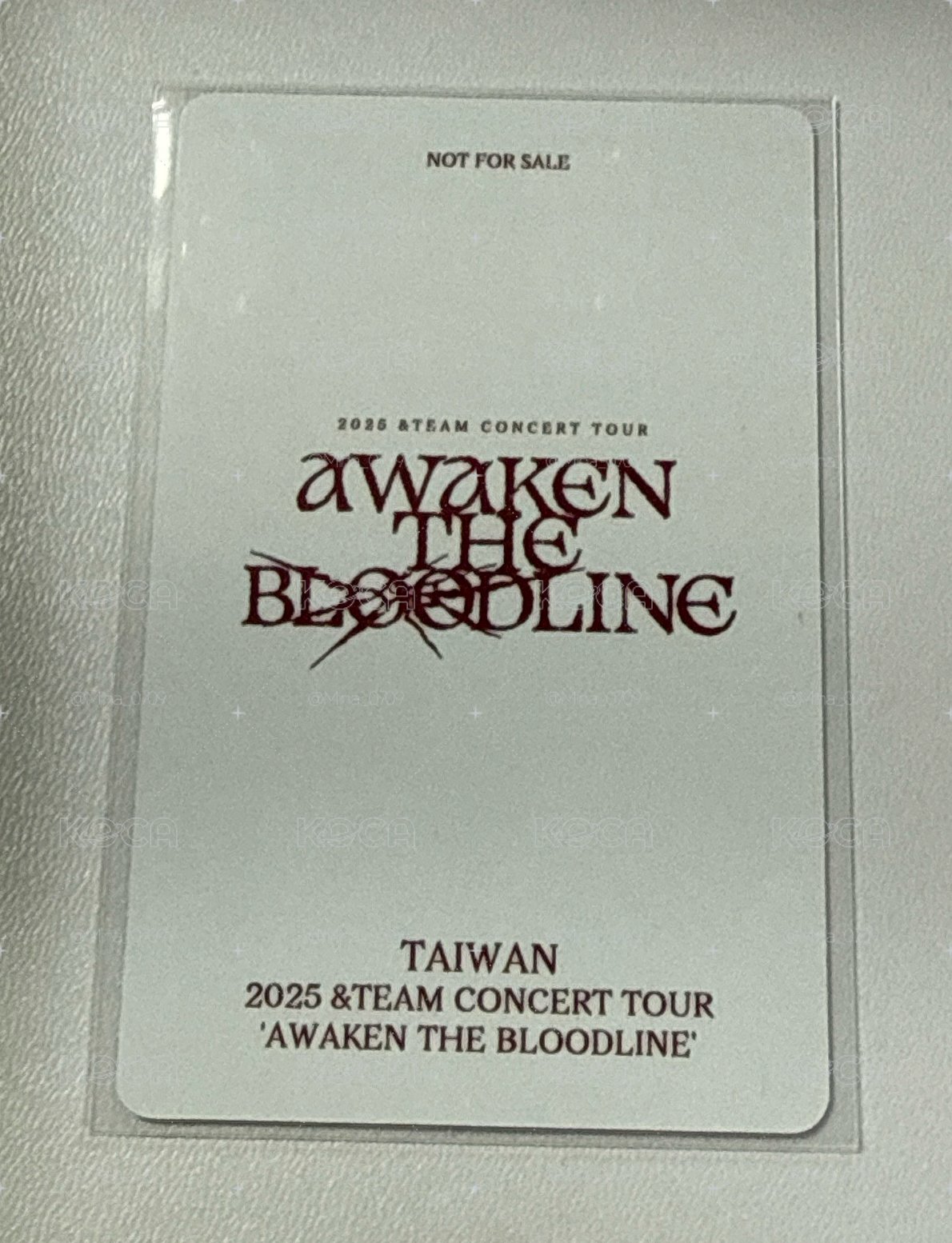 ATB 入場卡 / 場限卡 TAIWAN 台北場 場限卡_K（含初回空專）