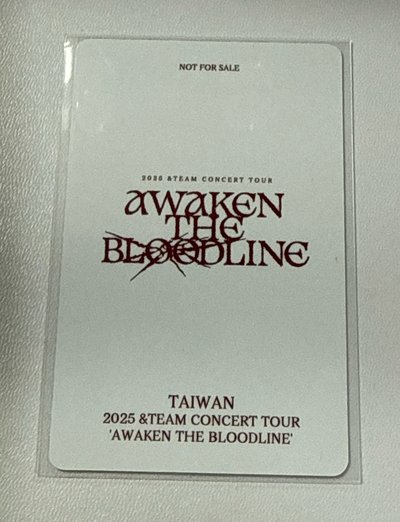 ATB 入場卡 / 場限卡 TAIWAN 台北場 場限卡_K（含初回空專）