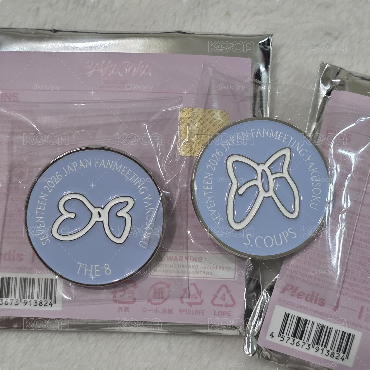 YAKUSOKU 蝴蝶結徽章 哲八