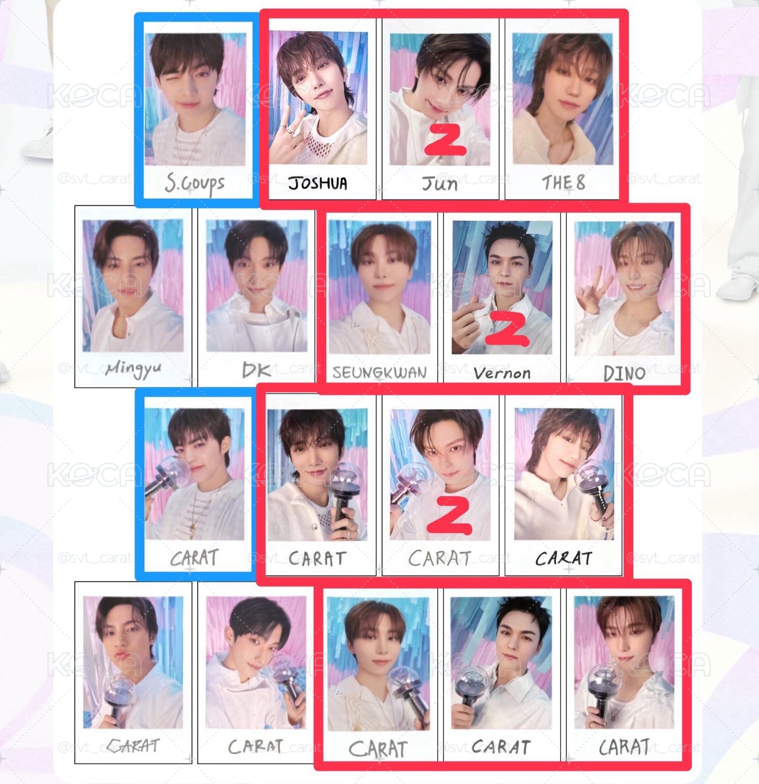 SEVENTEEN 日本FM YAKUSOKU 飯咪周邊  INSTANT PHOTO STICKER CARD 拍立得