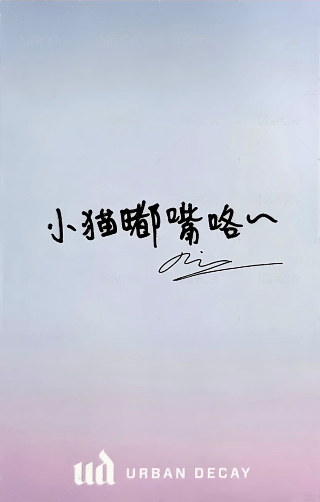 UD 代言卡  背面