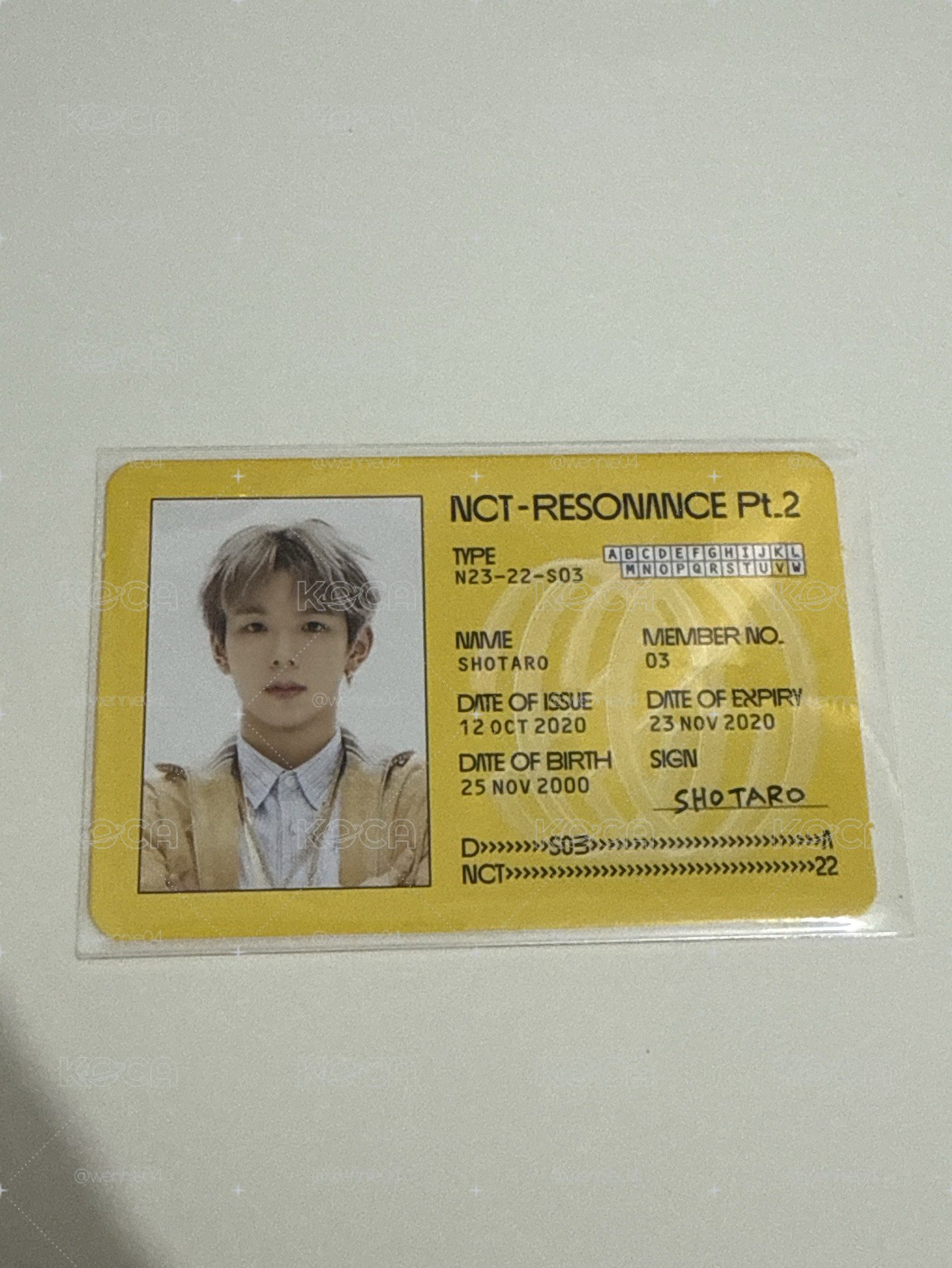 NCT時期 SHOTARO專卡