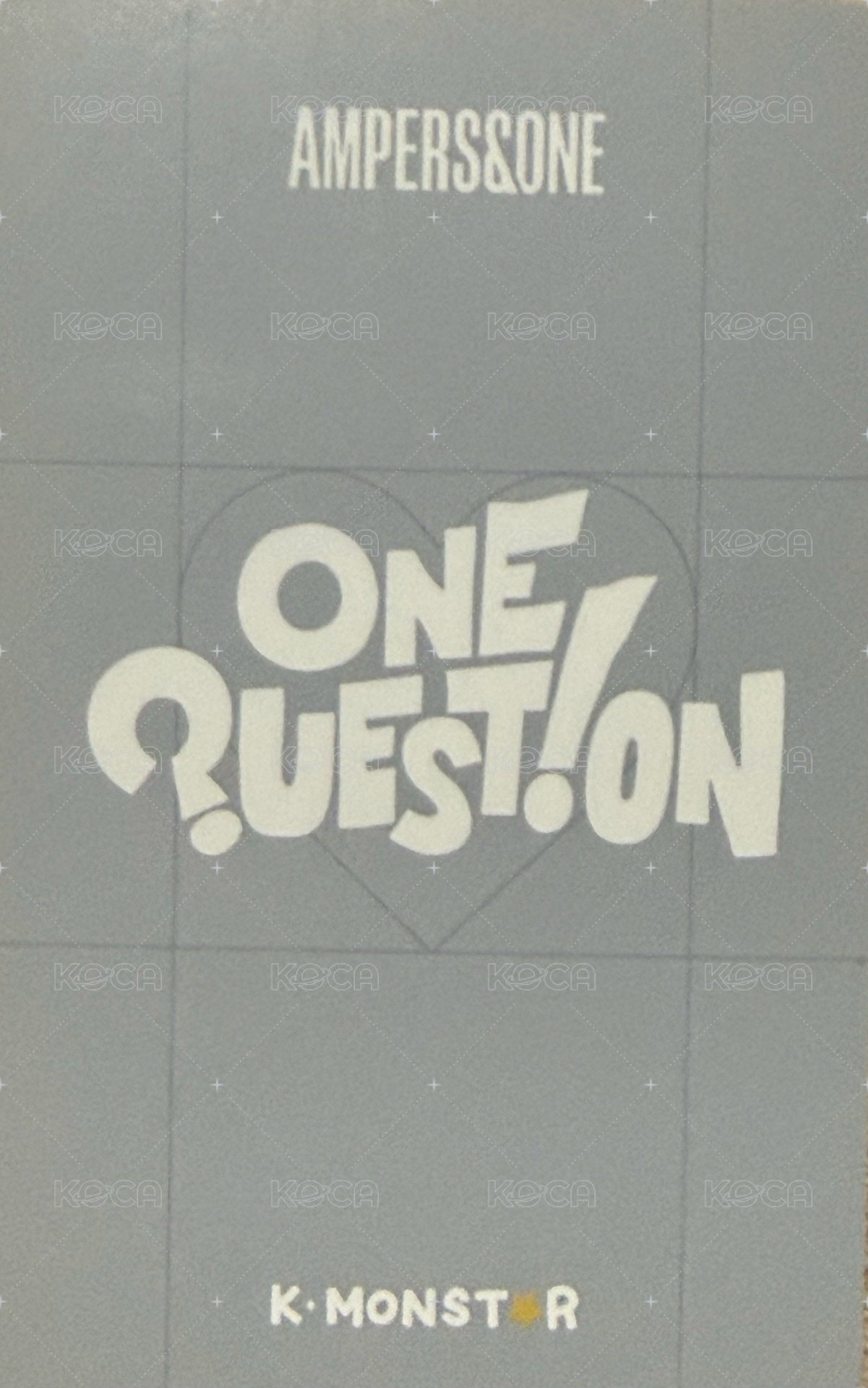 One Question km 幸運卡  背面